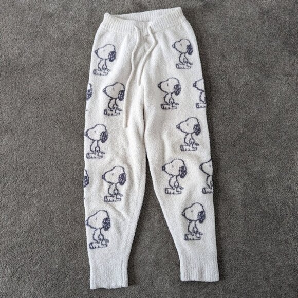 Chinstudio Cozy Knit Character Print Lounge Pants in Ivory - Medium - Picture 1 of 11